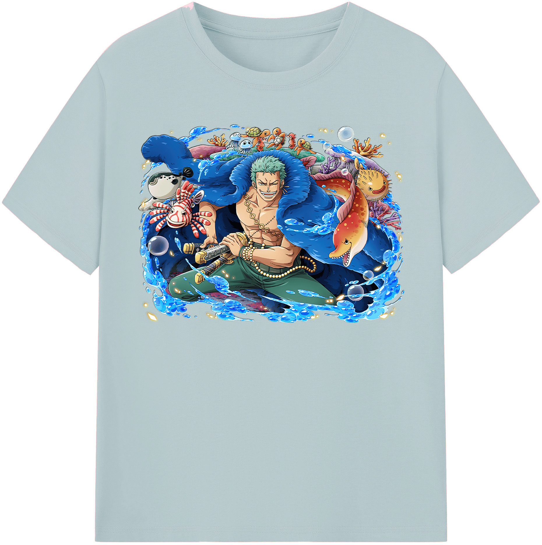 （画像用） ワンピース ロロノア・ゾロ ONE PIECE Roronoa Zoro 綿100％半袖Tシャツ（フロントプリント）